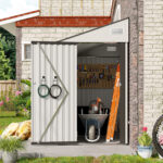 8 X 4 Ft Outdoor Storage Shed, Metal Garden Tool Shed