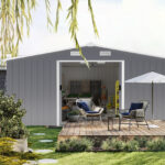 Outdoor Storage Shed, 12x10 FT Large Backyard Sheds
