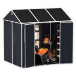 Resin Outdoor Storage Shed, Waterproof Plastic Garden Shed