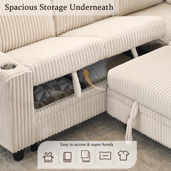 81'' Modular Sectional Sleeper Sofa with Pull Out Bed