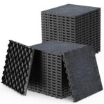 36 PCS Interlocking Deck Tiles. 12 x 12 Plastic Outdoor Deck Tiles. Easy and Quick Installation. Patio Flooring Decking for Porch. Poolside. Balcony. Backyard. Indoor and Outdoor Use