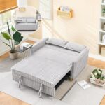54 Convertible Sofa Bed. 3-in-1 Sleeper Sofa with Pull-Out Bed