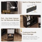 Corner Makeup Vanity Desk Without Mirror