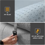 3-in-1 Convertible Sleeper Sofa Bed. 78.7 Teddy Fabric Foam-Filled Folding Floor Sofa Couch Bed. Convertible Loveseat Sleeper Guest Bed with 2 Pillows for Living Room Apartment Office (Grey)