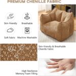 Giant Bean Bag Sofa Chairs. Oversized Bean Bag Couch. Modern Lazy Sofa Chair with Memory Foam Filled. Floor Lounge Chair for Living Room. Bedroom. Apartment (Coffee)