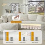 120'' Boneless Modular Sectional Curved Sofa No Assembly Required