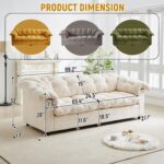 99.2" Chenille Modern Comfort Deep Seat Sofa for Living Room
