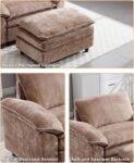 Oversized Chaise Lounge Chair Indoor with Removable Ottoman. 34.8 Comfy Thicked Upholstered Recliner Chenille Couch. Leisure Sleeper Chair for Living Room. Bedroom