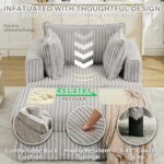 47.8 Oversized Chaise Lounge Chair with Ottoman