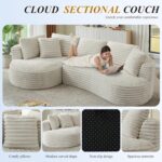120'' Boneless Modular Sectional Curved Sofa No Assembly Required