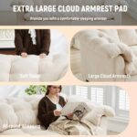 99.2" Chenille Modern Comfort Deep Seat Sofa for Living Room