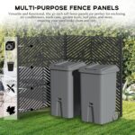47 W x 47 H Outdoor Privacy Screen Fence Panels – Air Conditioner Fence Panels. Pool Equipment Enclosure. Trash Can Screens Fence Kit – Easy Installation & Multi-Purpose Security (Style 2)