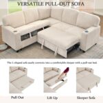 81'' Modular Sectional Sleeper Sofa with Pull Out Bed