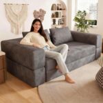 78 Inch Futon Sofa Bed 2-in-1 Folding Convertible Sofa Bed