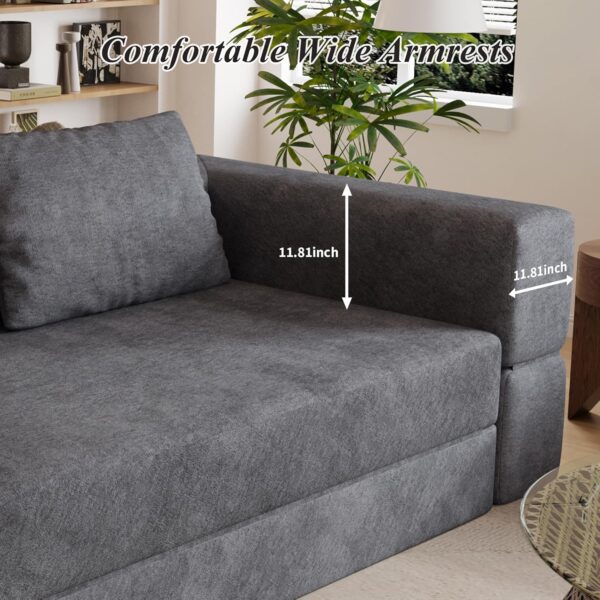 78 Inch Futon Sofa Bed 2-in-1 Folding Convertible Sofa Bed