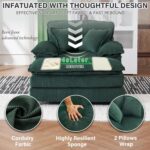 Chaise Lounge Chair Indoor. 56.3'' Oversized Chair with Ottoman. Comfy Upholstered Wide Sleeper Chaise Lounge Chair. Oversized Reading Chair. Chaise Lounge for Living Room. Bedroom