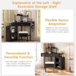 Corner Makeup Vanity Desk Without Mirror