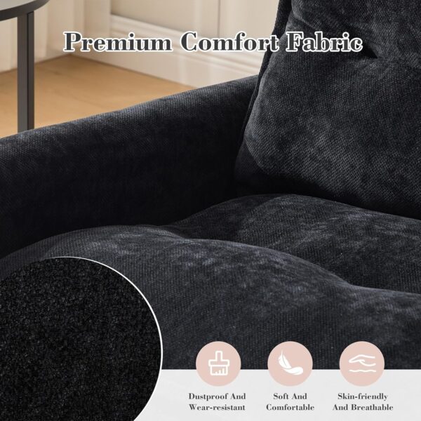 Oversized 360° Swivel Accent Nursing Armchair for Living Room Bedroom Reading