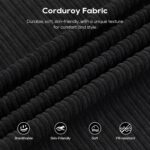 120 Sectional Couches for Living Room. Cloud Sectional Couch with L-Shape Chaise. Modern Modular Sofa Corduroy Couch. Deep Seat Comfort. No Assembly Required (Black)