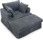 47.8 Oversized Chaise Lounge Chair with Ottoman