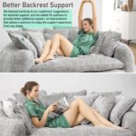 Oversized Chaise Lounge Chair Indoor .Round Chaise Lounge for Couples in Bedroom. Stylish Round Couch and Sleeper Sofa. Reading Chair in Living Room (Dark Grey)