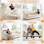 99.2" Chenille Modern Comfort Deep Seat Sofa for Living Room