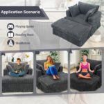 47.8 Oversized Chaise Lounge Chair with Ottoman