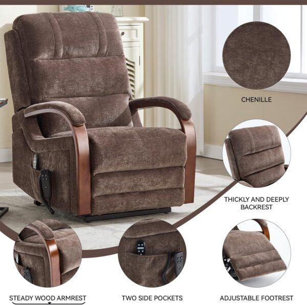 23'' Power Lift Recliner Chair for Elderly with Massage and Heat