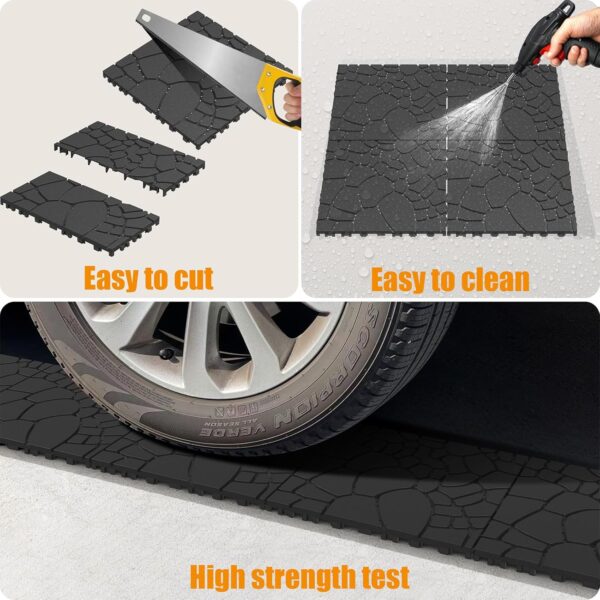 44 PCS Plastic Interlocking Deck Tiles. 12 x 12 Patio Outdoor Deck Tiles. Easy and Quick Installation. Patio Floor Decking Tiles for Porch. Poolside. Balcony. Backyard. Indoor and Outdoor Use