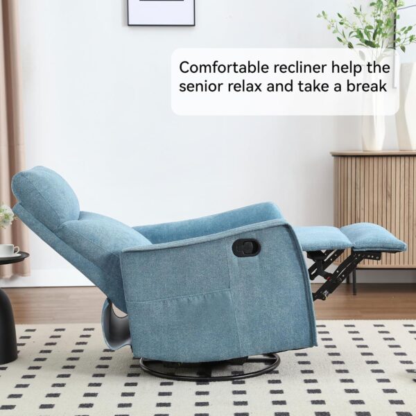 360° Electric Glider Rocking Nursery Recliner Chair with Heat and Massage for Women