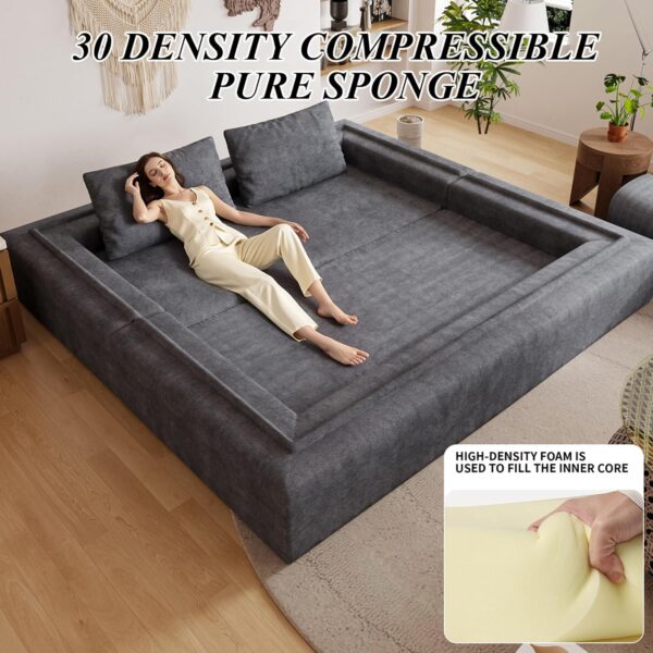 78 Inch Futon Sofa Bed 2-in-1 Folding Convertible Sofa Bed