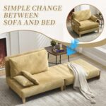 3-in-1 Convertible Folding Sofa Bed with Armrest for Small Spaces Living Room