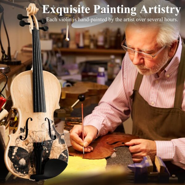 Beginner Violin 4/4 Full Size Kit for Professional, Teens, Student