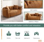 Giant Bean Bag Chairs Loveseat for Adults. Oversized Bean Bag Couch. Memory Foam Filled Floor Lounge Chair. Lazy Floor Sofa Chair with Armrests for Living Room. Bedroom. Apartment (2. Yellow)