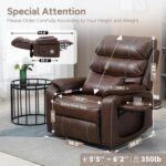 Multi-Functional Power Lift Recliner with Foldable Table. Charging Station. Lazy Boy Recliner Chair That Can Rest Flat. Lift Chairs Recliners for Elderly with Massage and Lumbar Heat