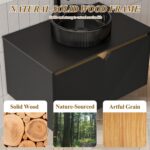 30'' Bathroom Vanity with Sink Combo. Floating Bathroom Vanity with Ultra-Thin Ceramic Basin and Marble Top. Modern Wall Mount Storage Cabinet with Ceramic Integrated Sink (Black-3. 30 Inches)