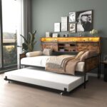 77'' Twin Daybed with Trundle for Bedroom and Guest Room