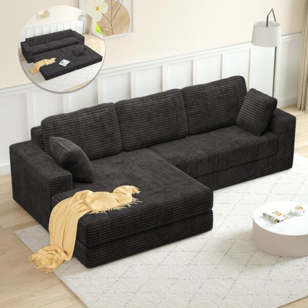 112 Modular Sectional Sofa Cloud Convertible Sofa Bed for Living Room