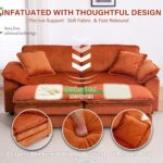 84.6 Oversized Double Chaise Lounges Indoor with 2 Ottoman