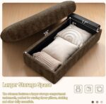 42 W Oversized Chaise Lounge Chair Indoor with Storage and Ottoman