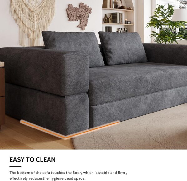 78 Inch Futon Sofa Bed 2-in-1 Folding Convertible Sofa Bed