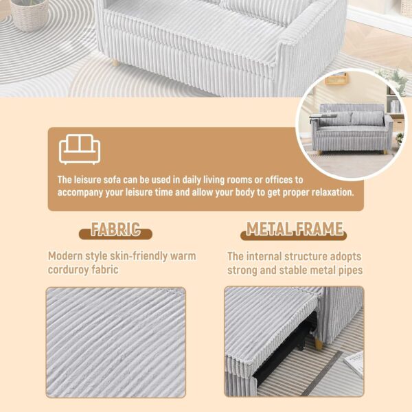 54 Convertible Sofa Bed. 3-in-1 Sleeper Sofa with Pull-Out Bed