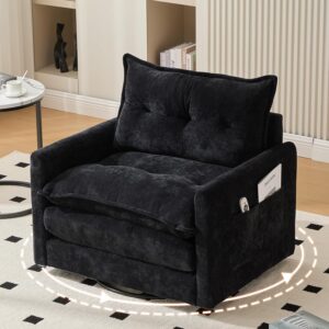 Oversized 360° Swivel Accent Nursing Armchair for Living Room Bedroom Reading