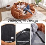 81.1 Inch Oversized Round Chaise Lounge Chair Indoor Sofa Bed with 14 Pillows for Living Room
