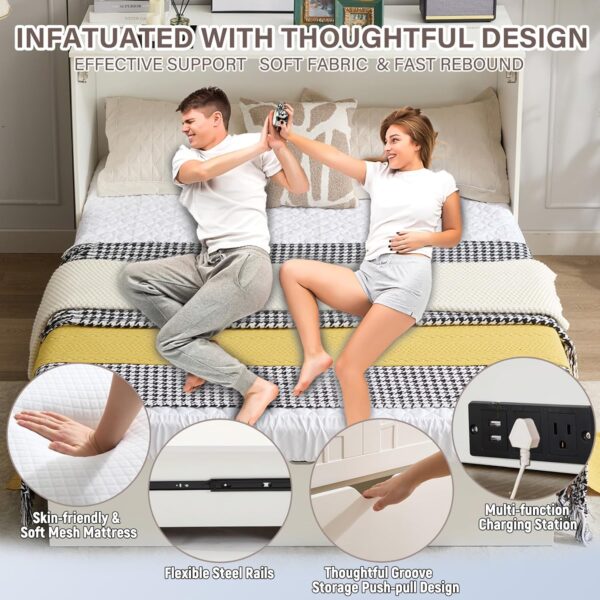 78.25 Full Size Murphy Bed Queen Cabinet