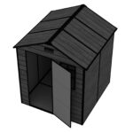 6x6 FT Resin Outdoor Storage Shed, Waterproof Plastic Garden Shed