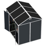 Resin Outdoor Storage Shed, Waterproof Plastic Garden Shed