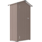 Outdoor Storage Shed, Metal Garden Tool Shed with a Solid Lock System