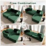 Double Chaise Lounge Chair Indoor Upholstered Boneless Sofa Bed