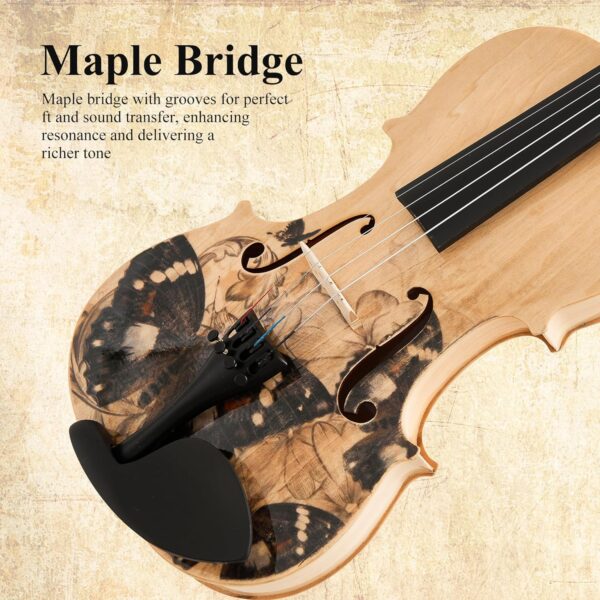 Beginner Violin 4/4 Full Size Kit for Professional, Teens, Student